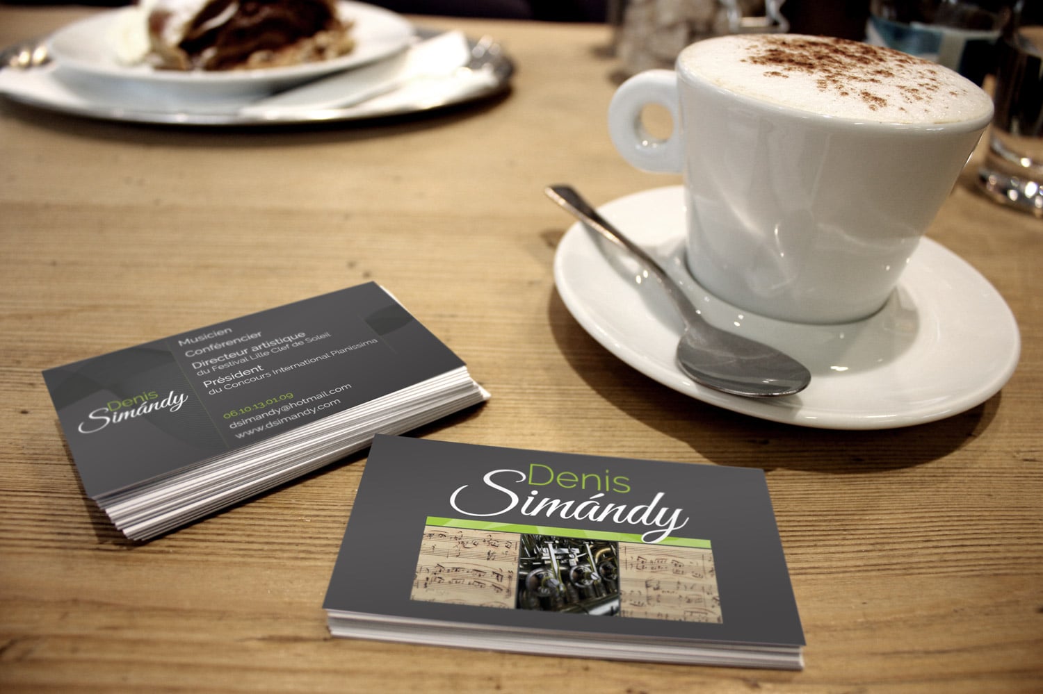 Carte de visite de Denis Simandy réalisé par Aurélie Ducret, graphiste webdesigner